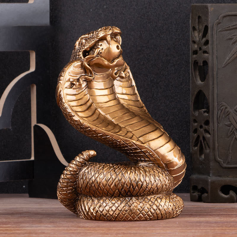 Resin Year of the Snake Wealth Figurine with Ingots