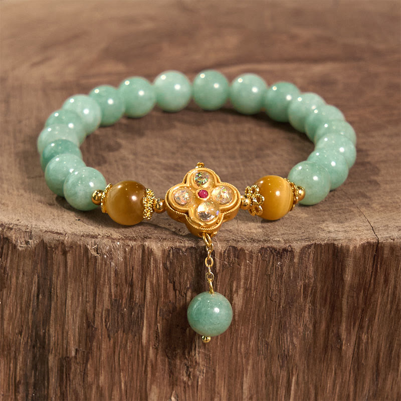 14-16cm Jade Yellow Tiger Eye Prosperity Bracelet