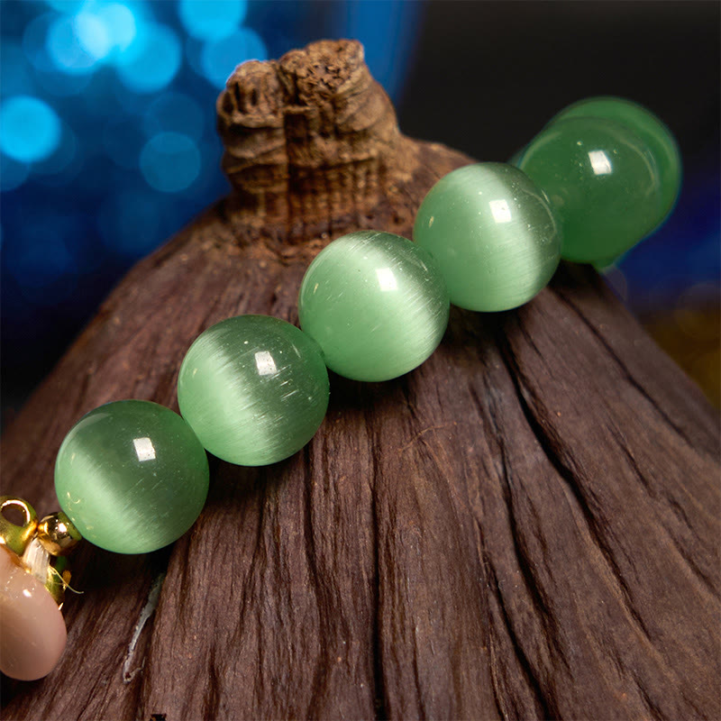 Cat's Eye Chrysoberyl Love Bracelet | Unique Healing Jewelry