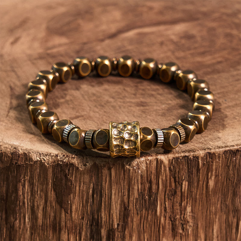 Copper Meteorite Pattern Balance Bracelet 17-18cm