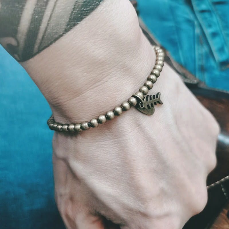 Kupfer-Fischgräten-Heilarmband für emotionales Wohlbefinden