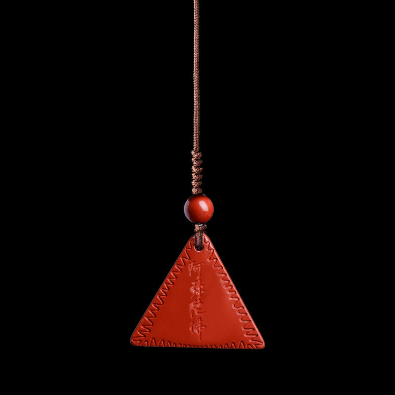 Cinnabar Amitabha Necklace Pendant for Calm & Spiritual Balance