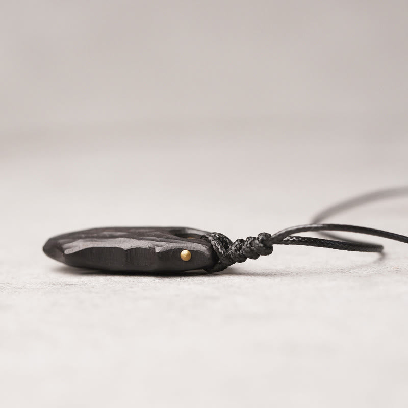 Ebony Wood Copper Spiritual Necklace for Peace & Protection