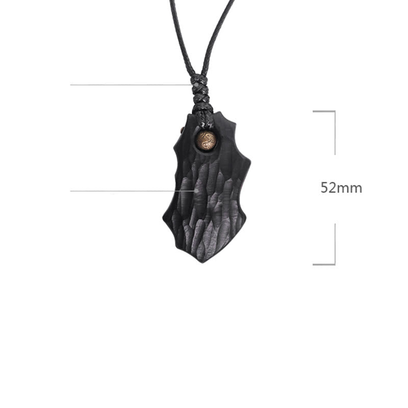 Ebony Wood Copper Spiritual Necklace for Peace & Protection