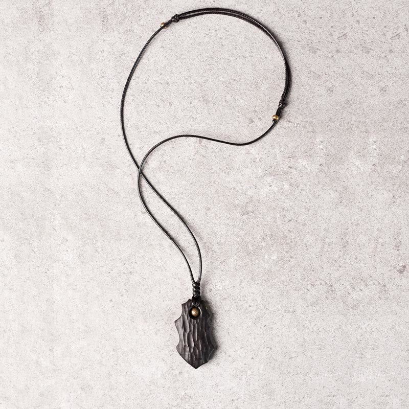 Ebony Wood Copper Spiritual Necklace for Peace & Protection