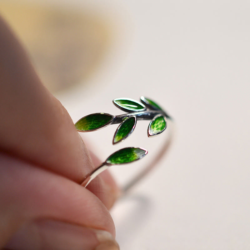 Copper Leaves Adjustable Wealth Ring