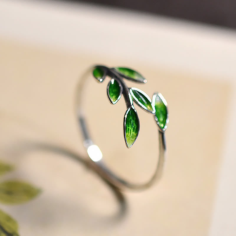 Copper Leaves Adjustable Wealth Ring