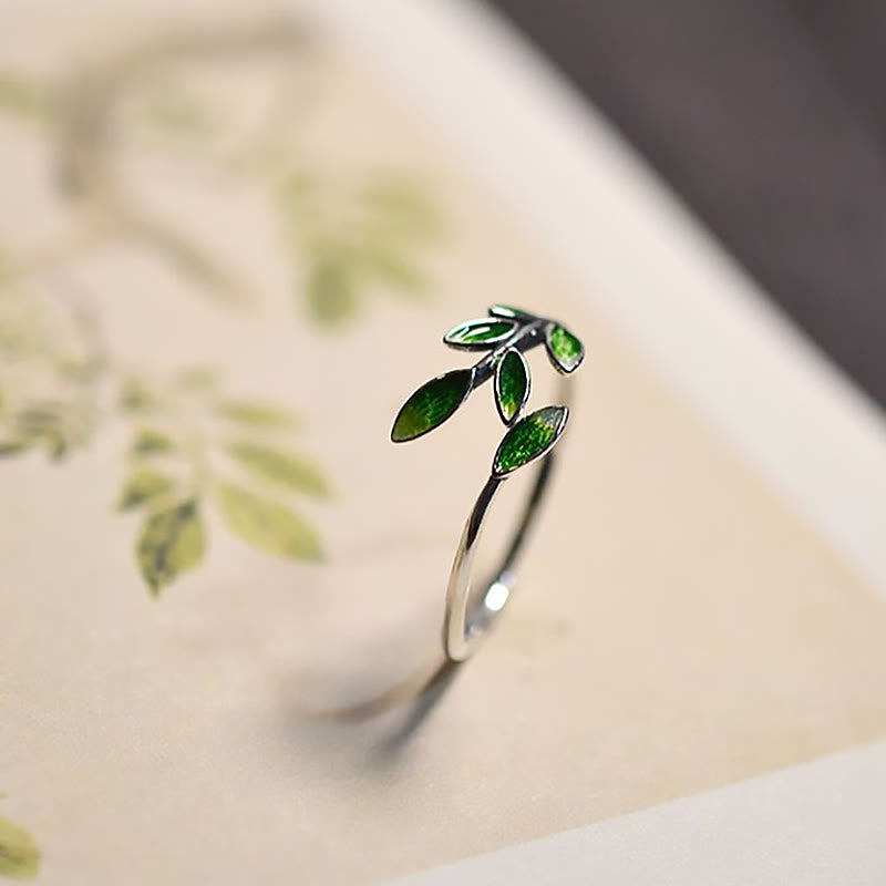 Copper Leaves Adjustable Wealth Ring