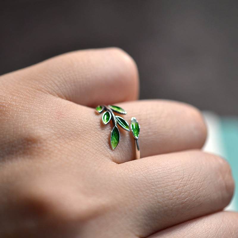 Copper Leaves Adjustable Wealth Ring