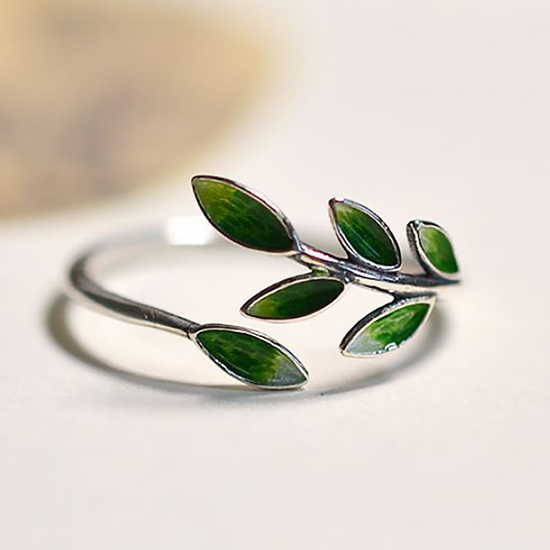 Copper Leaves Adjustable Wealth Ring
