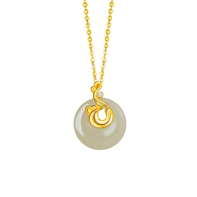 Chinese Zodiac Hetian Jade Abundance Necklace Pendant