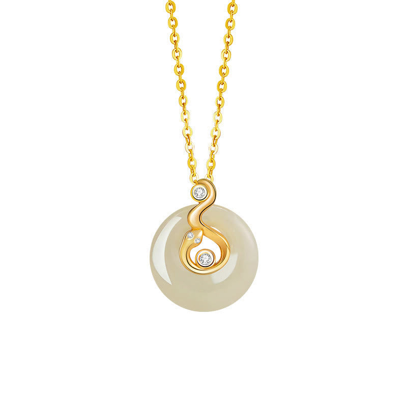 Chinese Zodiac Hetian Jade Abundance Necklace Pendant