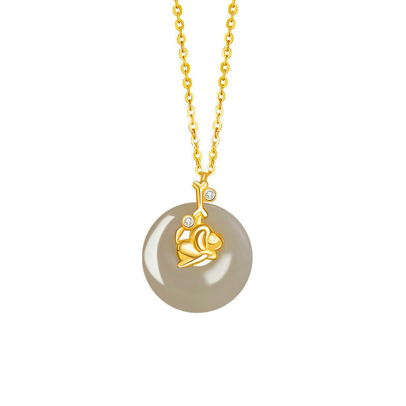 Chinese Zodiac Hetian Jade Abundance Necklace Pendant