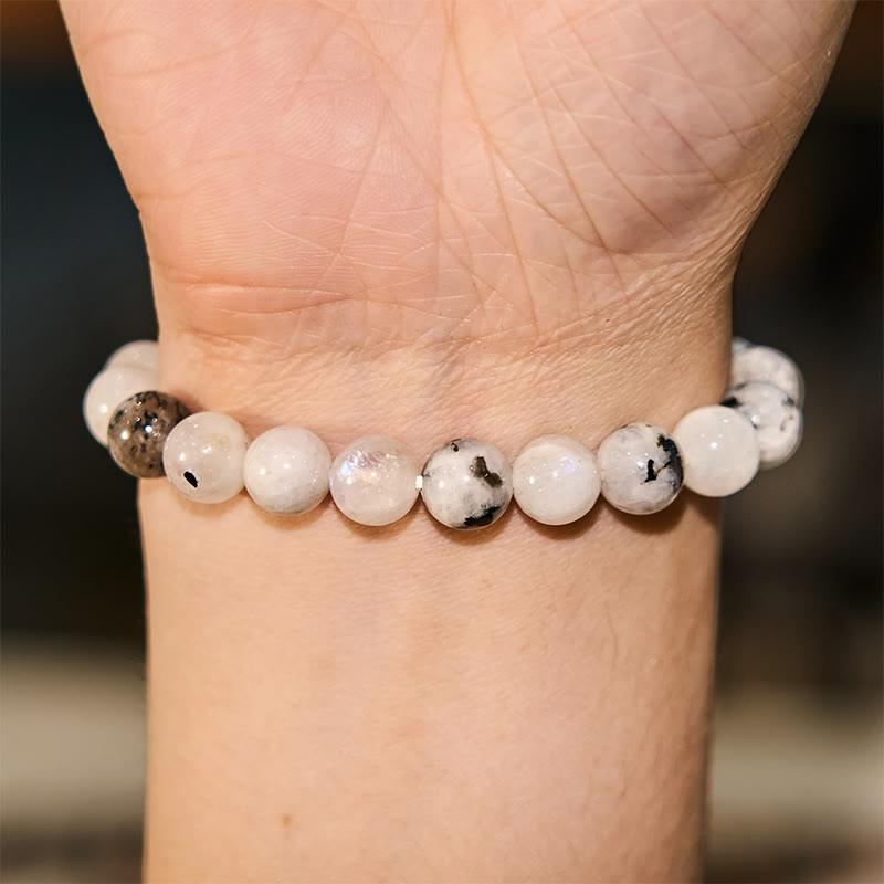 8mm Rainbow Moonstone Harmony Bracelet for Inner Confidence