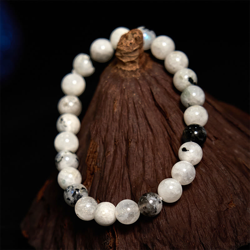 8mm Rainbow Moonstone Harmony Bracelet for Inner Confidence