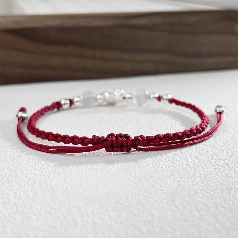 Sterling Silver Lotus Cat’s Eye Protection Bracelet