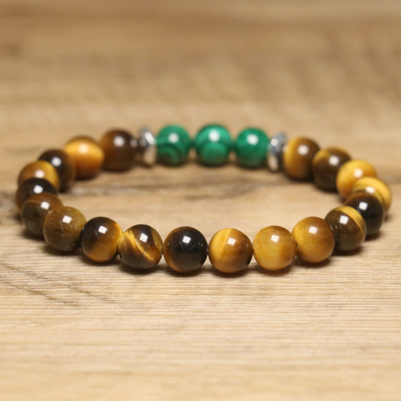 Green Tiger Eye Courage Bracelet 14-16cm Wrist Size