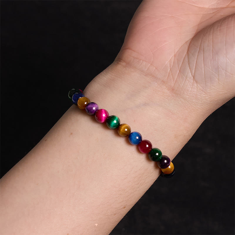 10mm Tiger Eye Courage Bracelet for Strength & Confidence