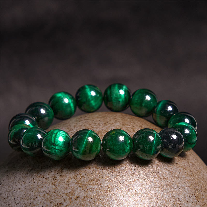 8mm Green Tiger Eye Growth & Healing Bracelet