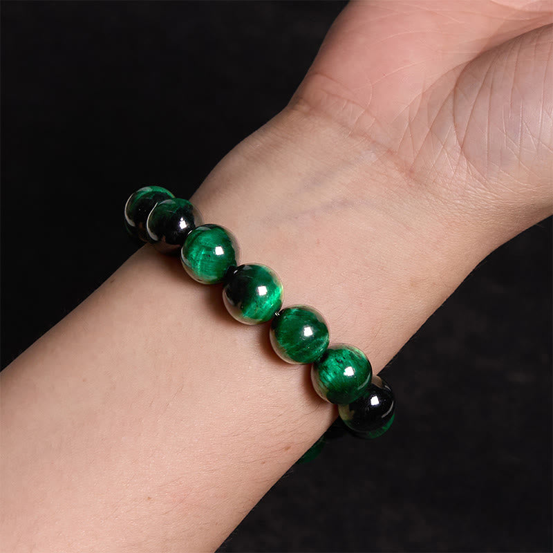 8mm Green Tiger Eye Growth & Healing Bracelet