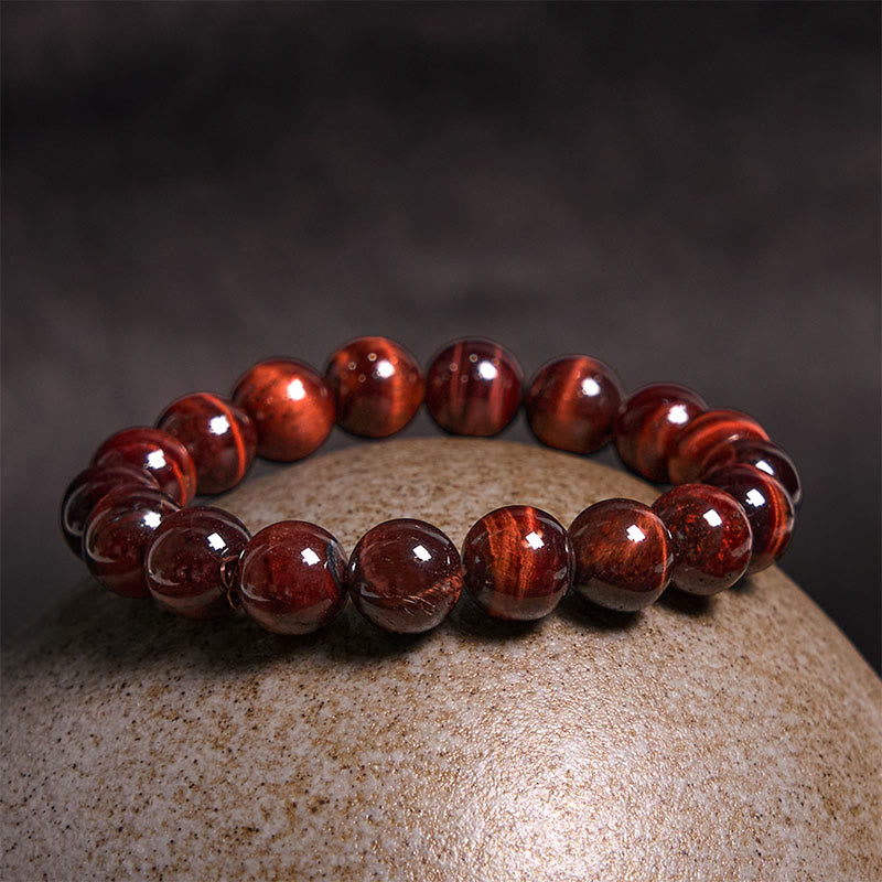 8mm Tiger Eye Healing Bracelet for Strength & Protection