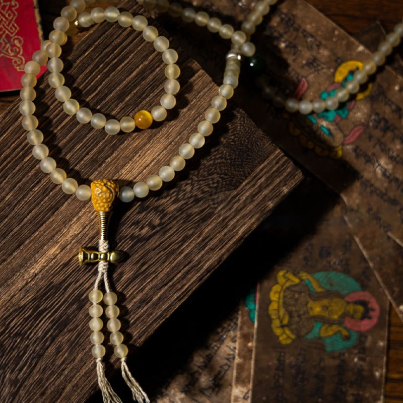 8mm Sheep Horn Chinese Zodiac Bracelet for Wealth & Protection