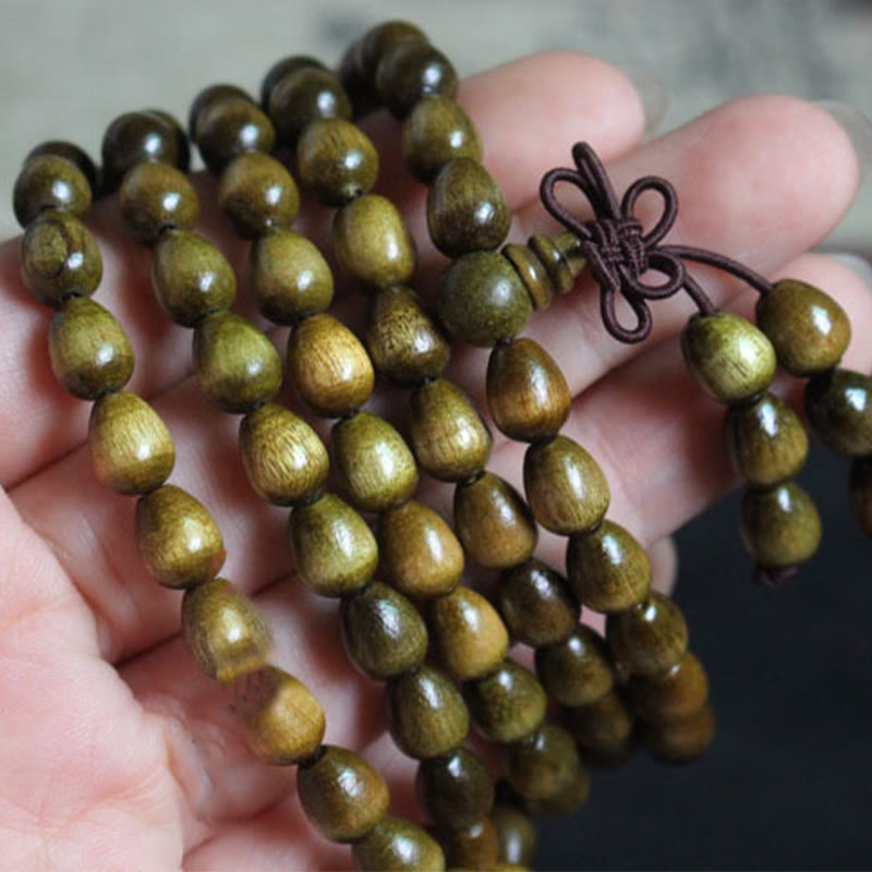 108 Beads Phoebe Zhennan Wood Protection Mala Bracelet