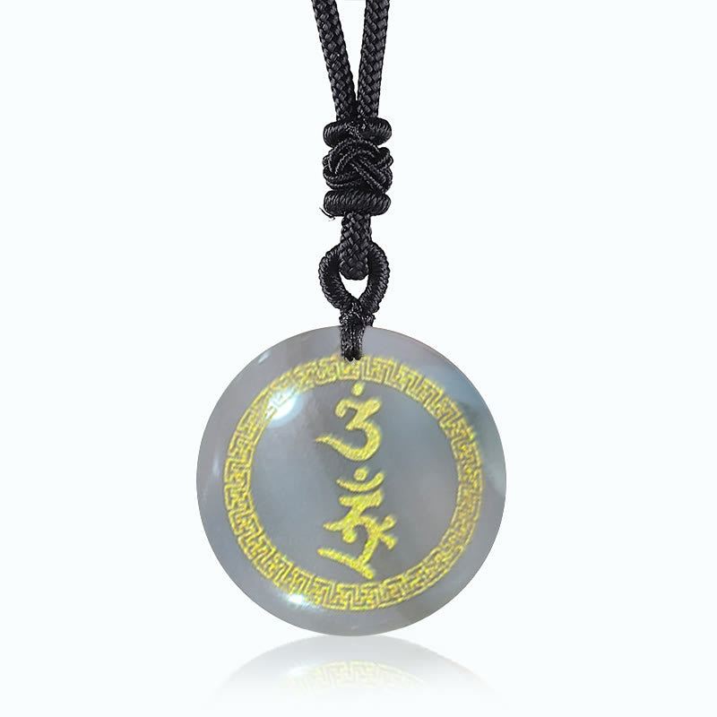 Black Obsidian Protection Necklace | Swastika Vajra Pendant