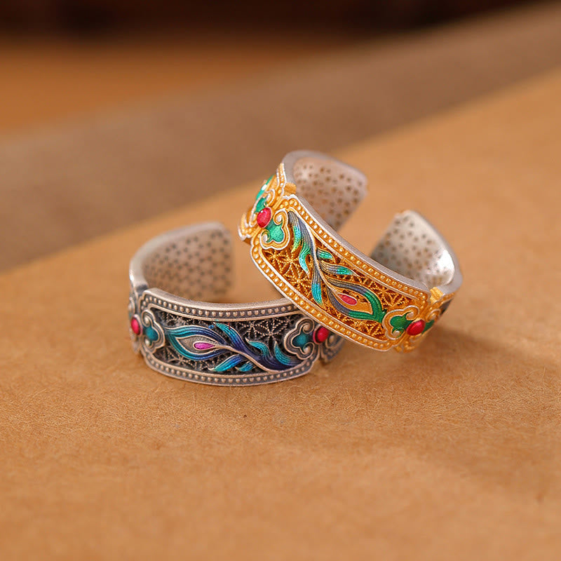 999 Sterling Silver Feather Design Spiritual Healing Ring