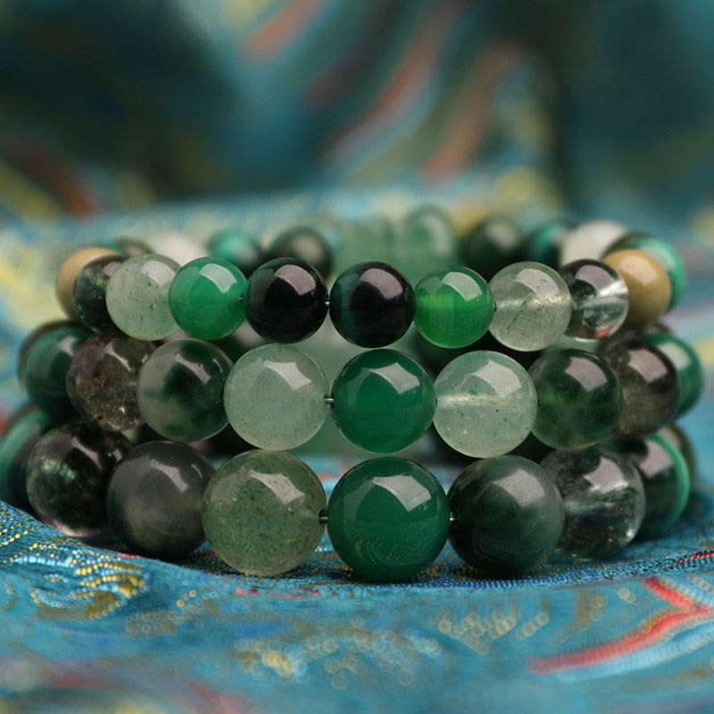 Five Elements 10mm Agate Luck Bracelet for Balance