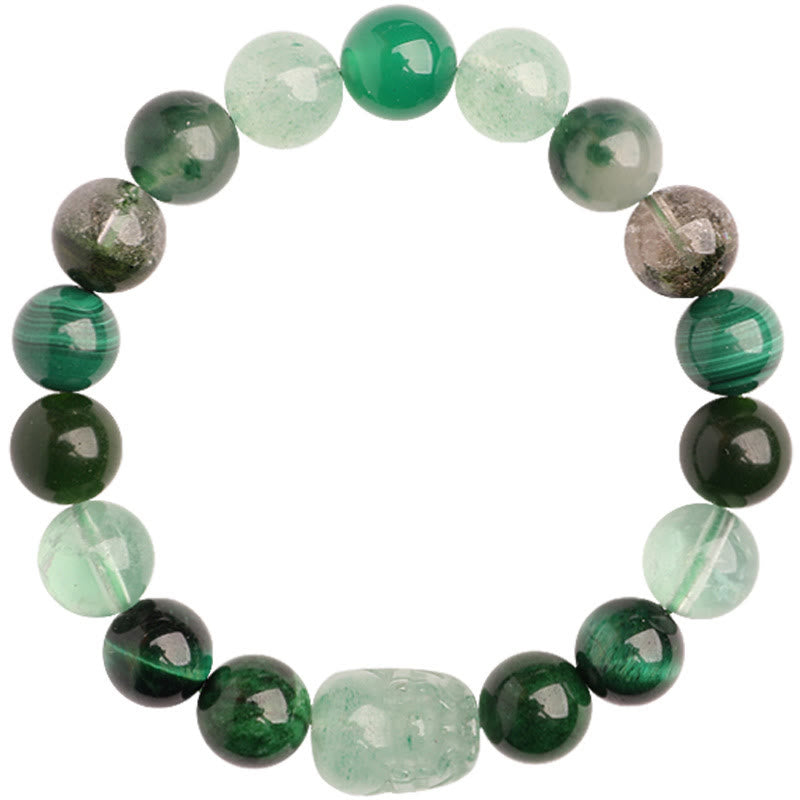 Five Elements 10mm Agate Luck Bracelet for Balance