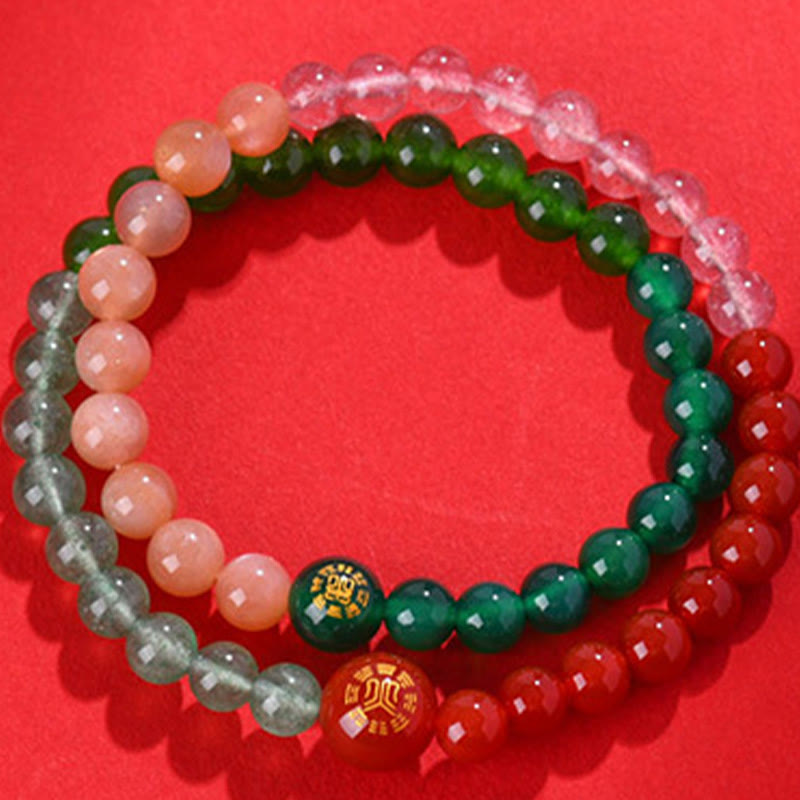 6mm Five Elements Spiritual Protection Bracelet for Harmony