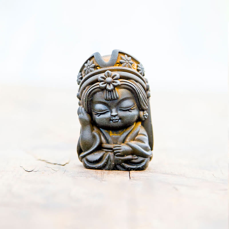 Handmade 7cm Zakiram Rust Iron Powder Resin Statue