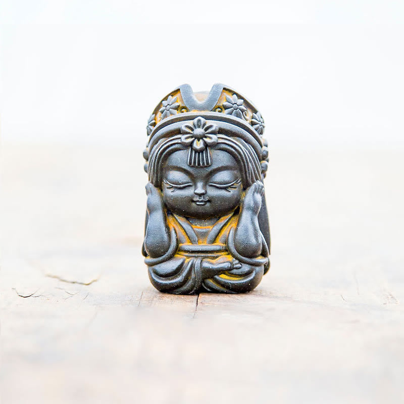 Handmade 7cm Zakiram Rust Iron Powder Resin Statue