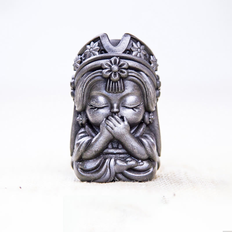 Handmade 7cm Zakiram Rust Iron Powder Resin Statue