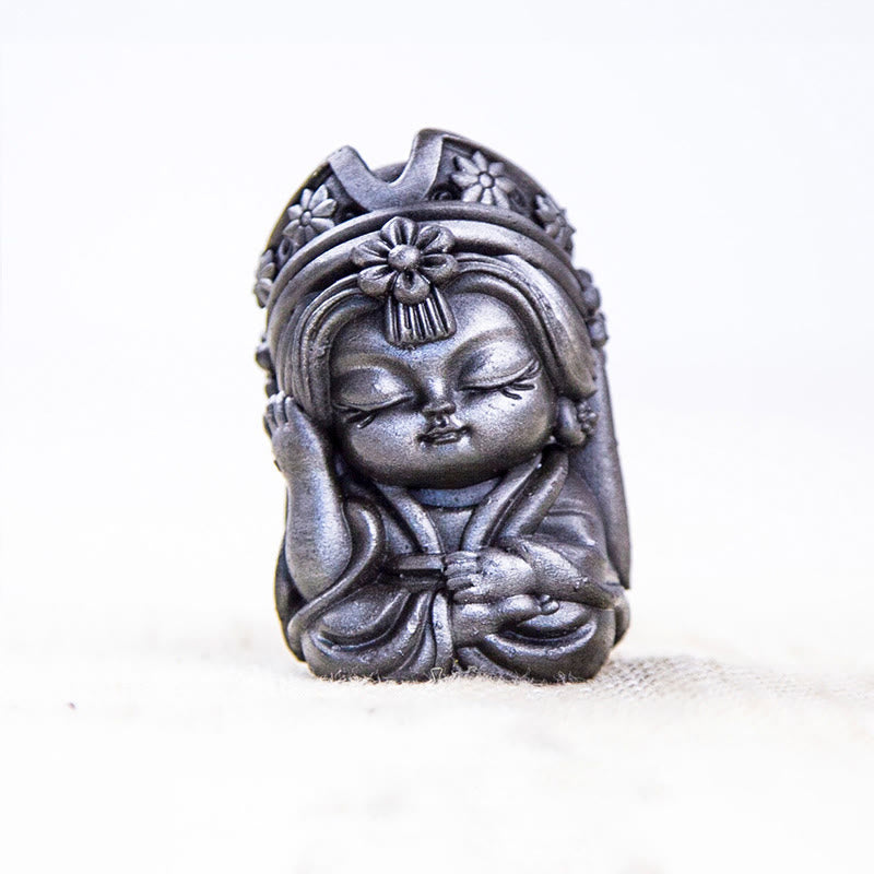 Handmade 7cm Zakiram Rust Iron Powder Resin Statue