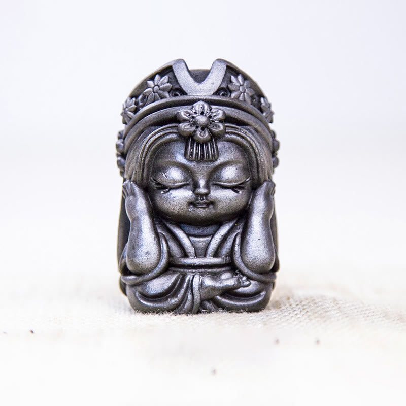 Handmade 7cm Zakiram Rust Iron Powder Resin Statue