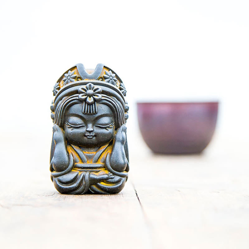 Handmade 7cm Zakiram Rust Iron Powder Resin Statue