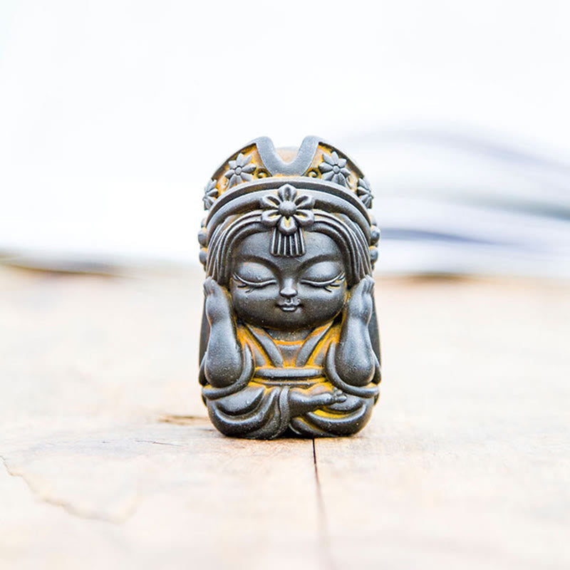 Handmade 7cm Zakiram Rust Iron Powder Resin Statue