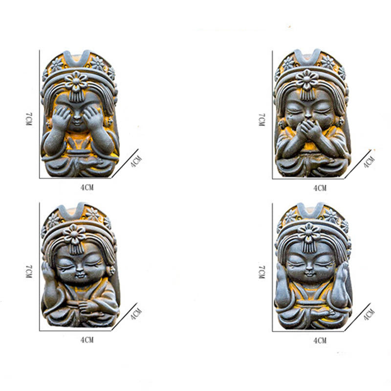 Handmade 7cm Zakiram Rust Iron Powder Resin Statue
