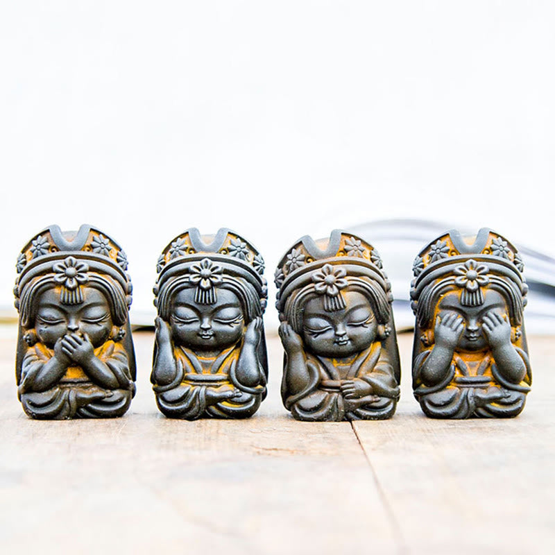 Handmade 7cm Zakiram Rust Iron Powder Resin Statue
