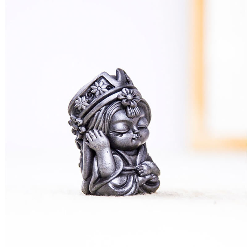 Handmade 7cm Zakiram Rust Iron Powder Resin Statue