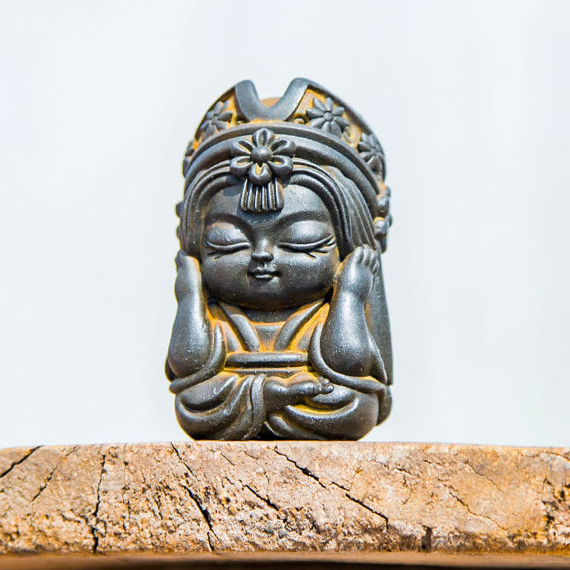 Handmade 7cm Zakiram Rust Iron Powder Resin Statue