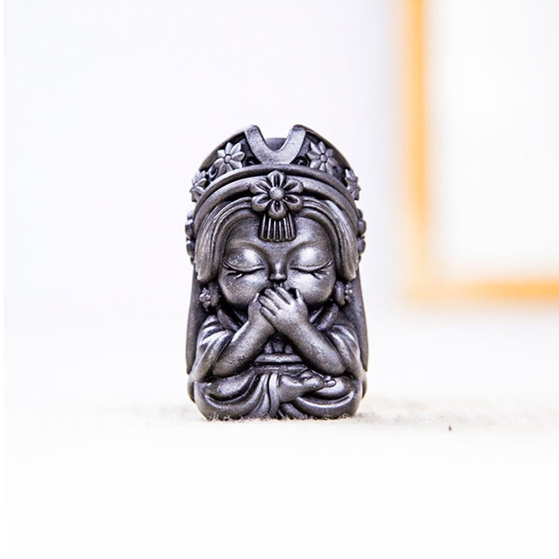 Handmade 7cm Zakiram Rust Iron Powder Resin Statue