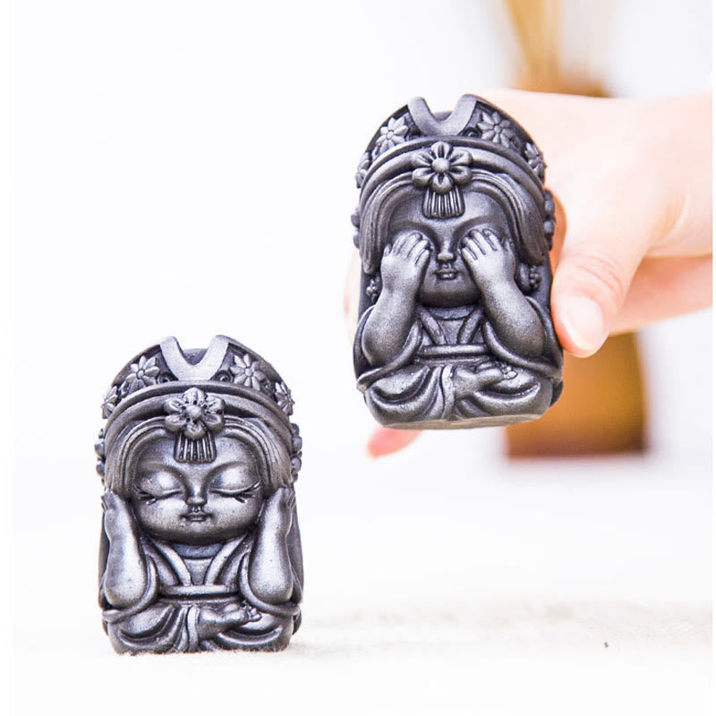 Handmade 7cm Zakiram Rust Iron Powder Resin Statue