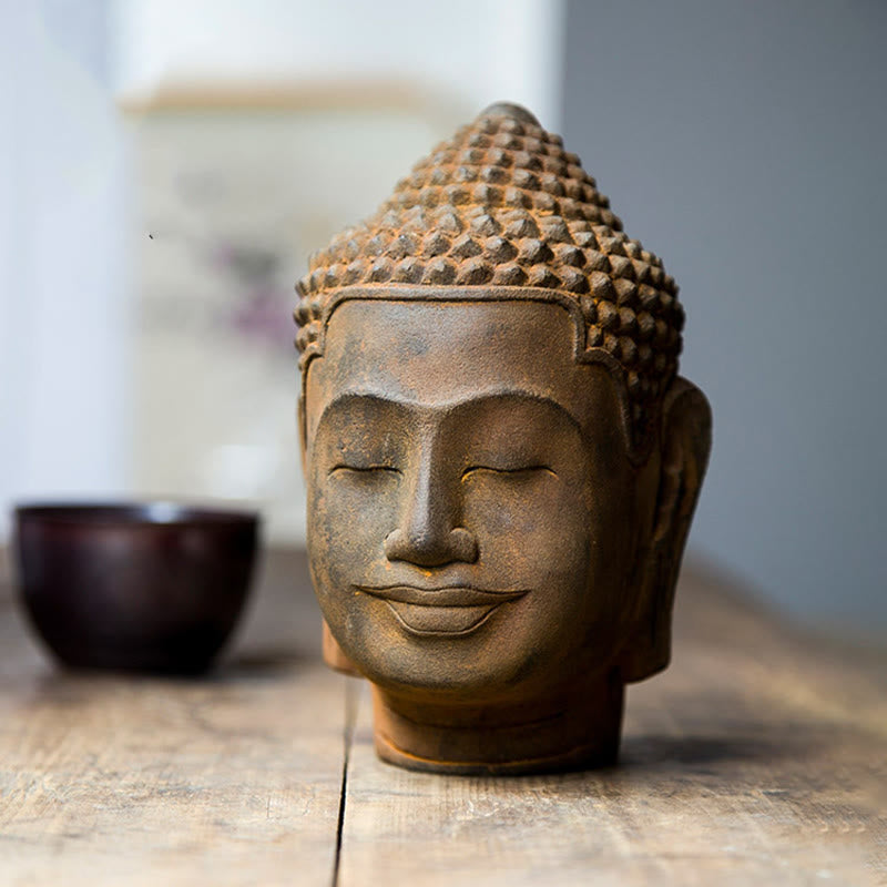 17.5cm Iron Powder Resin Buddha Statue | Meditation Symbol