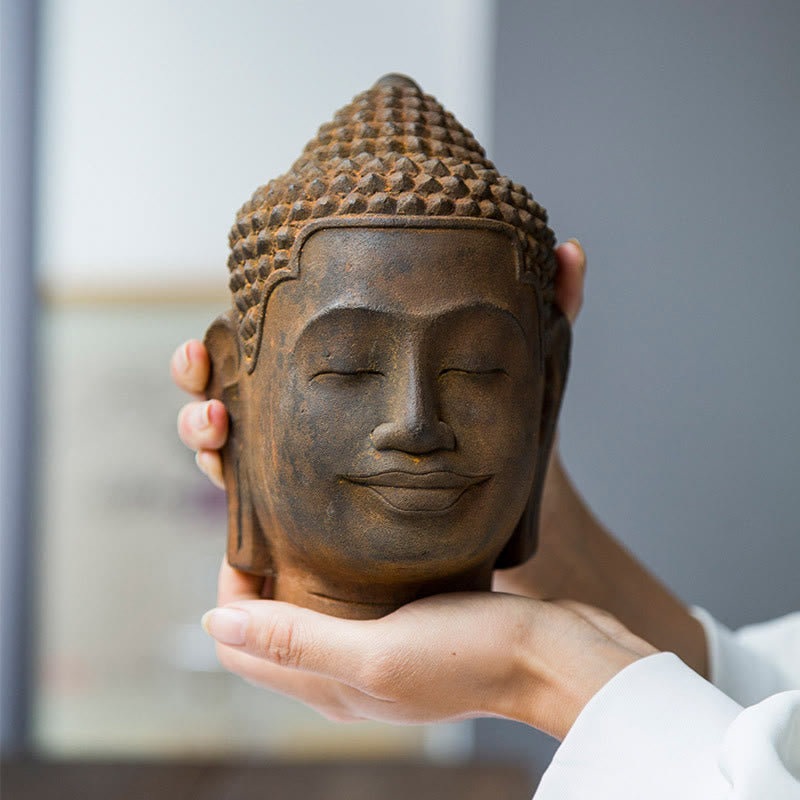 17.5cm Iron Powder Resin Buddha Statue | Meditation Symbol