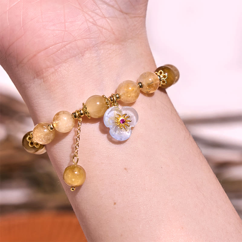 8mm Citrine Tiger Eye Generosity Bracelet