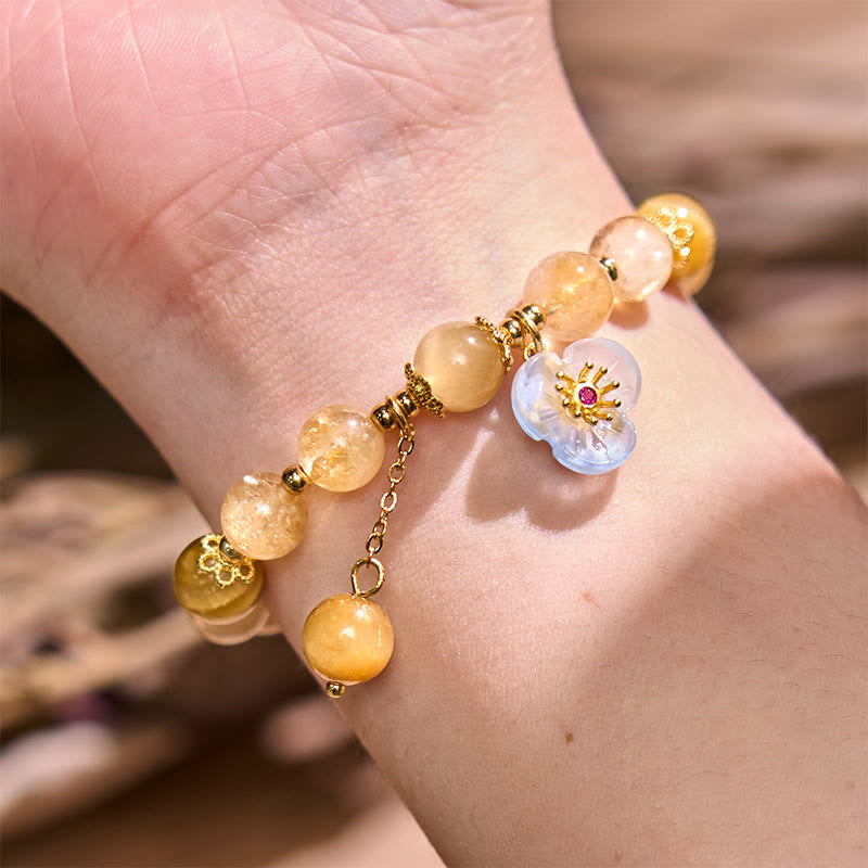8mm Citrine Tiger Eye Generosity Bracelet