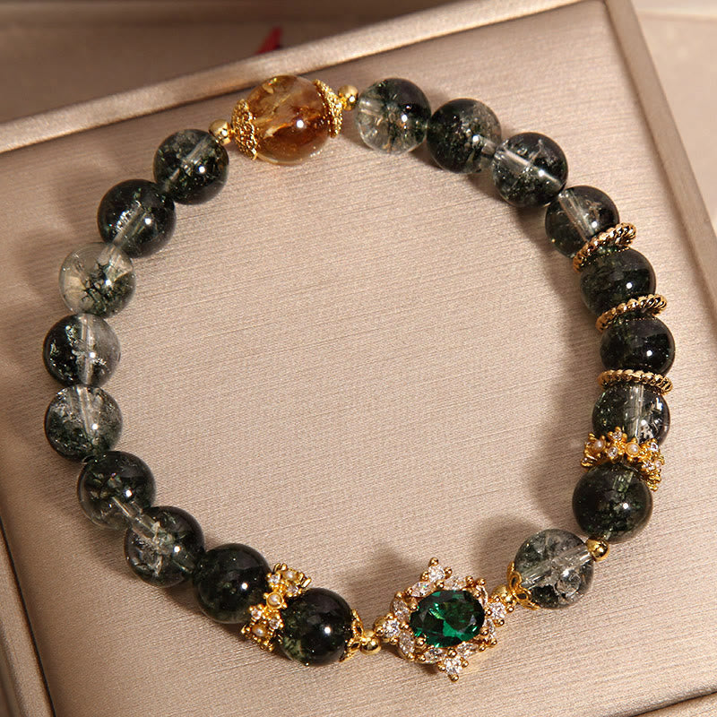 14-16cm Green Phantom and Green Crystal Confidence Bracelet